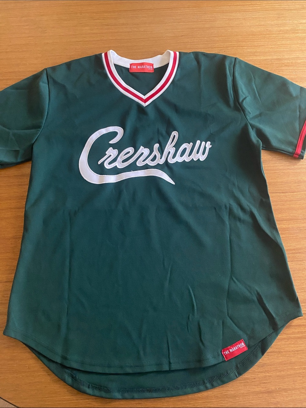 Mens The Marathon Clothing “Crenshaw" Green Baseball Tee Jersey L